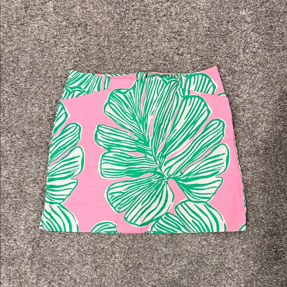 Lilly Pulitzer Pink and Green Mini Skirt